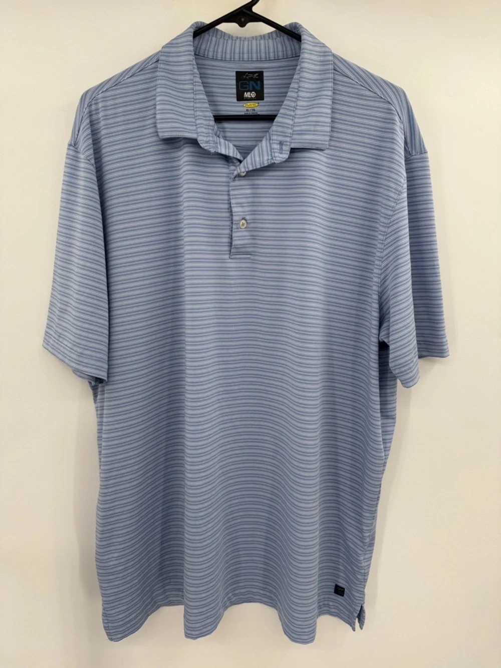 Blue Striped Polo Shirt - Men's Casual Golf Polo
